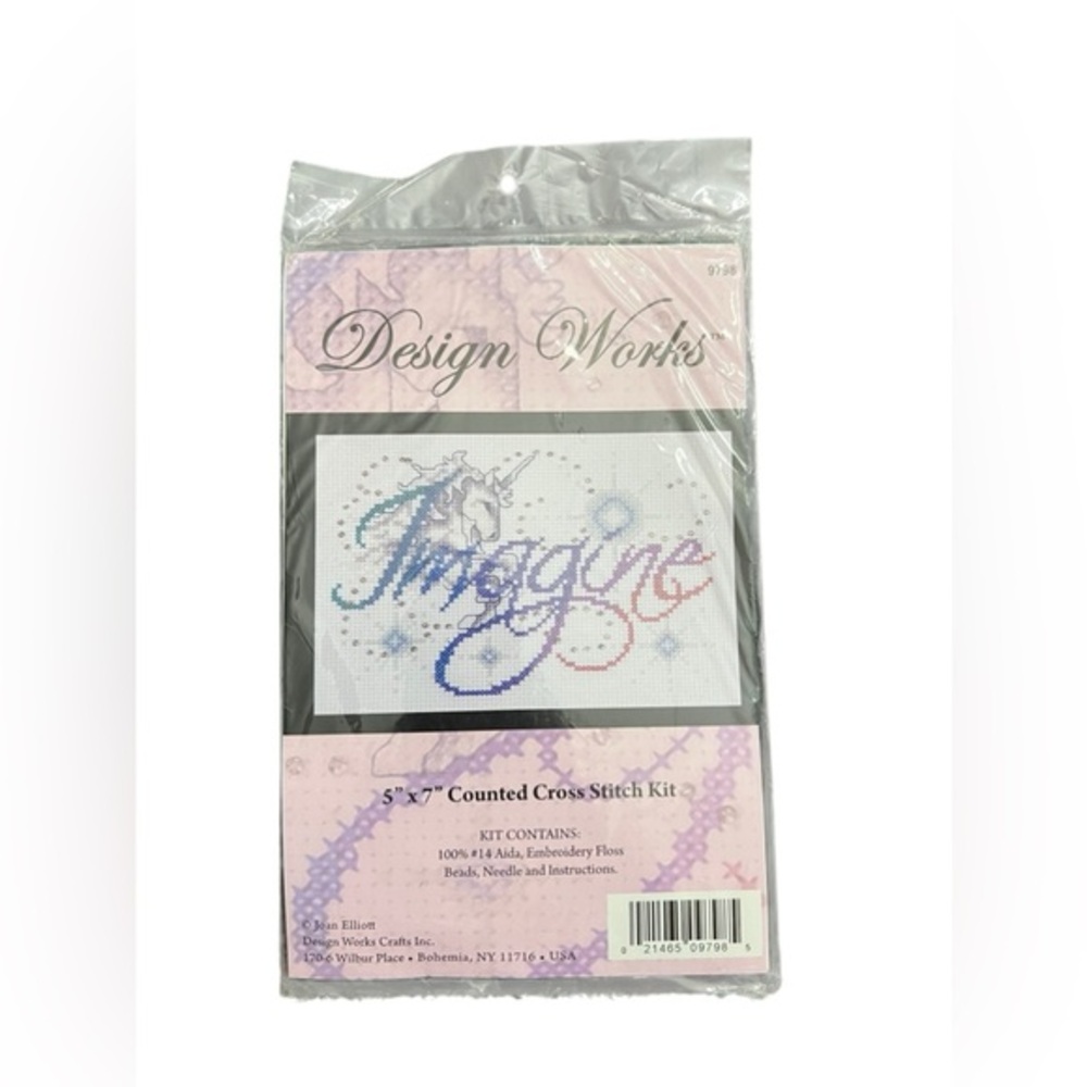 NEW Design Works Imagine Counted Cross Stitch Kit By Joan Elliott 9798 Unicorn